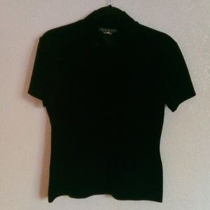 Behar Black Velvet-like short sleeve tshirt, large